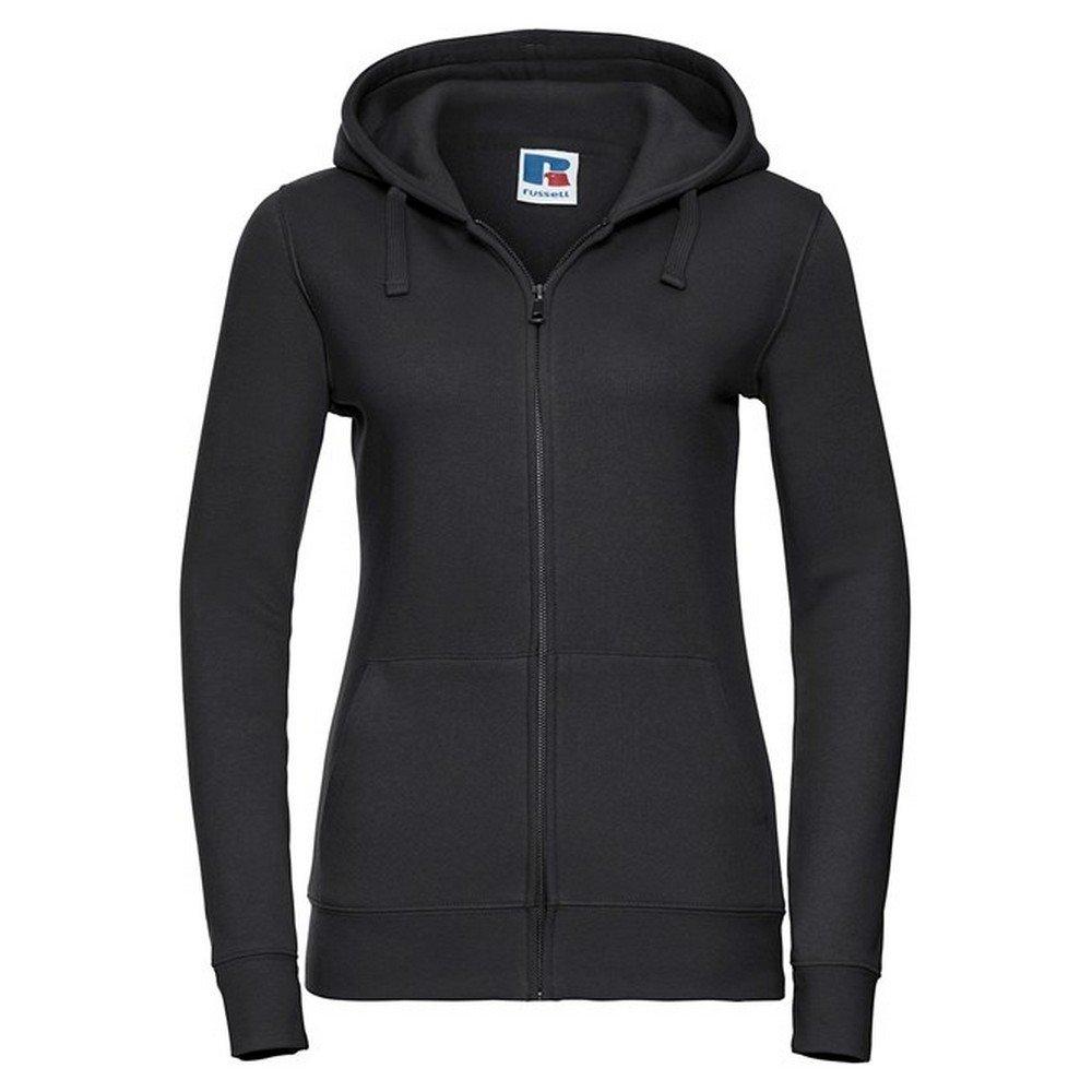 Image of Authentic Hoodie Mit Durchgehendem Reißverschluss Damen Schwarz XXL