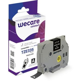 wecare  WECARE Band, laminiert weiss/schwarz TZe-335WE ersetzt Ptouch Tze-335 12mm 