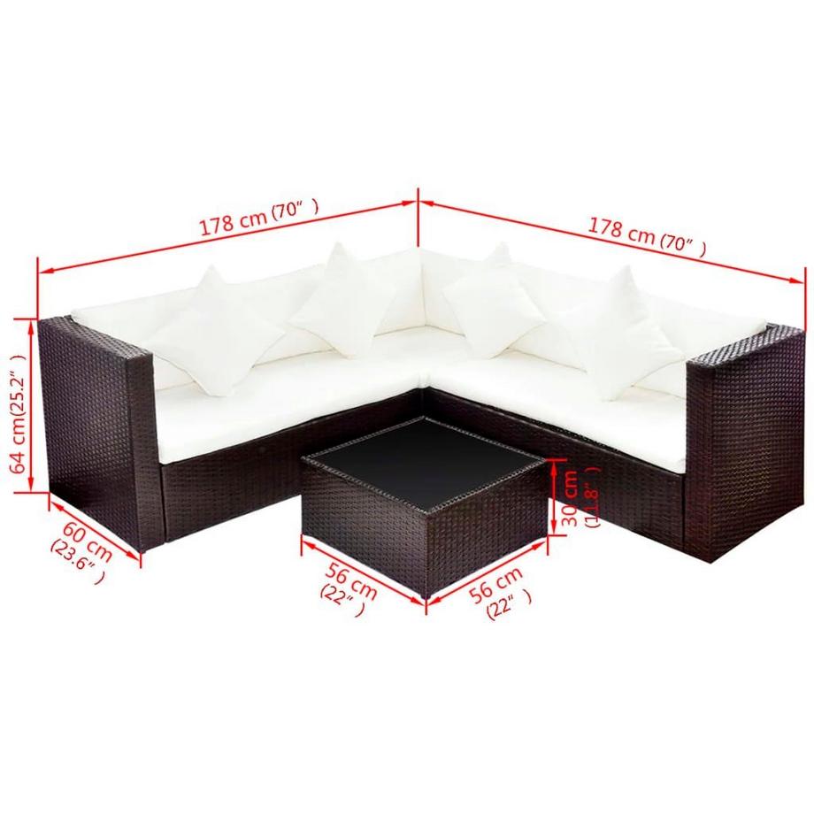 VidaXL Gartenmöbel-set poly-rattan  