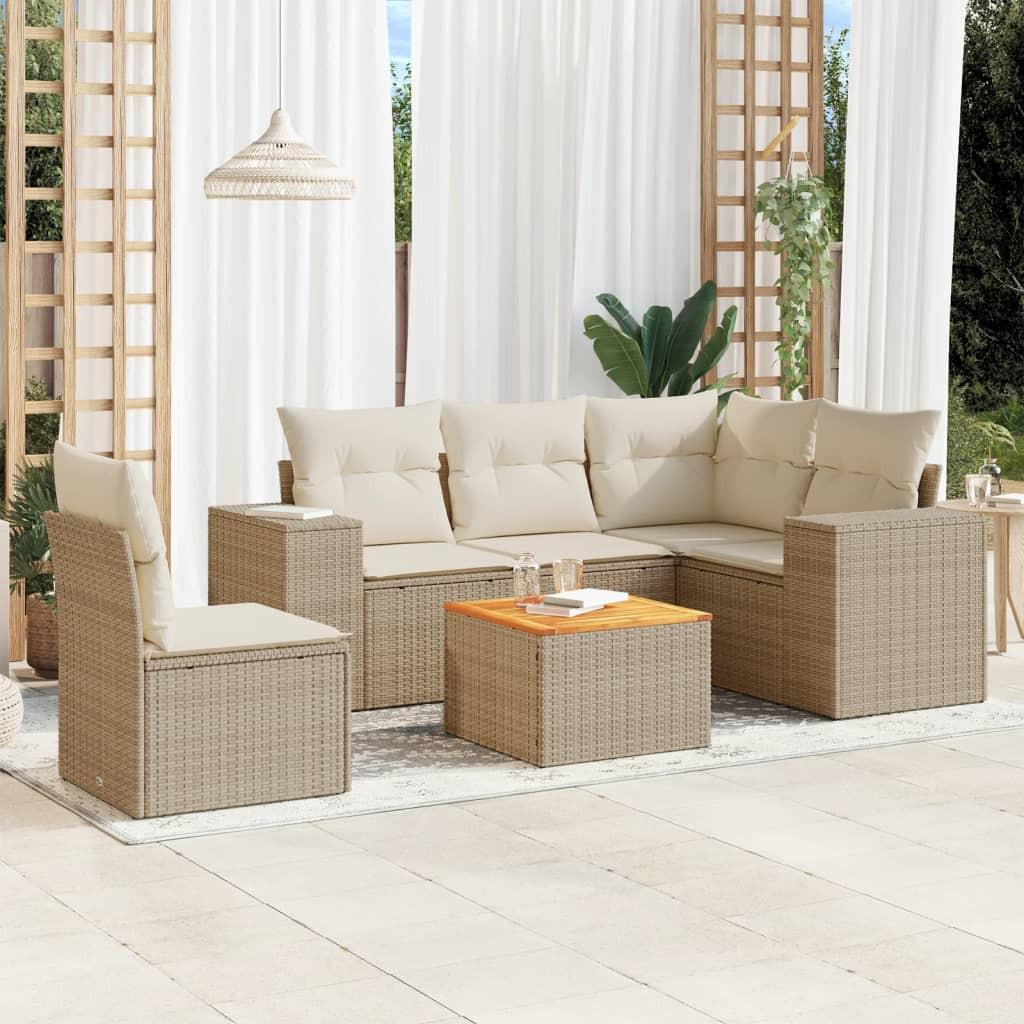 VidaXL set divano da giardino Polirattan  