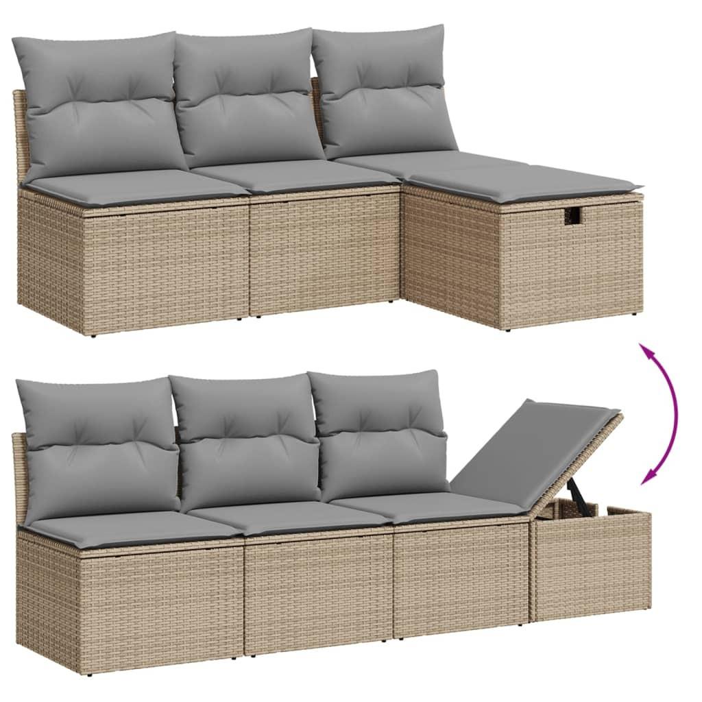 VidaXL set divano da giardino Polirattan  