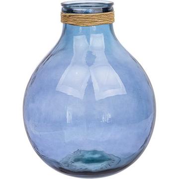 Vase rotin bleu cobalt 47