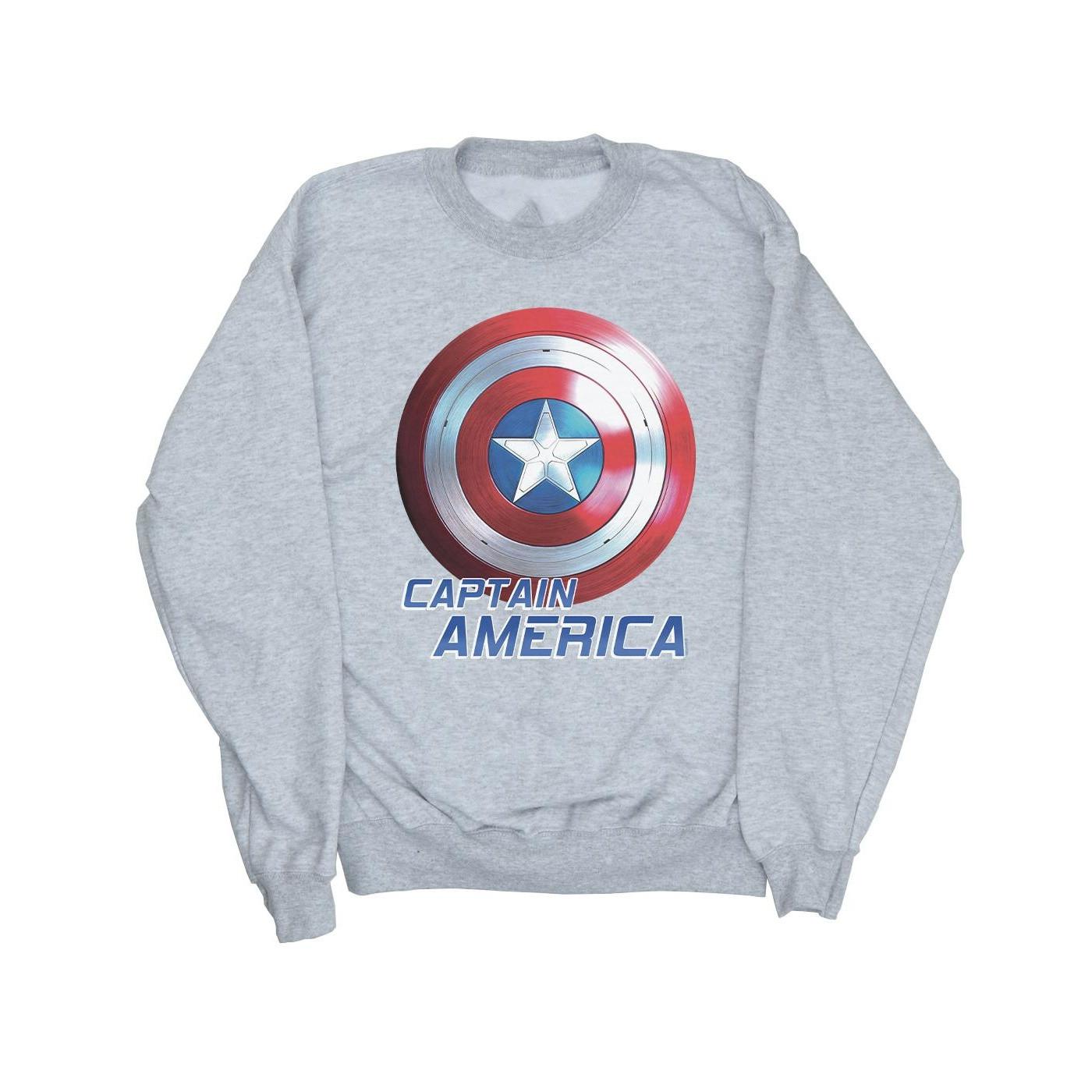 Image of The Falcon And The Winter Soldier Captain America Shield Sweatshirt Mädchen Grau 140/146