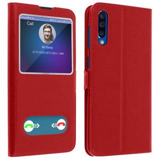 Avizar  Doppelfenster Cover Galaxy A50 Rot 