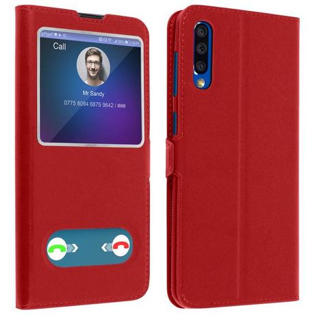 Avizar  Custodia 2 Finestre Galaxy A50 Rosso 