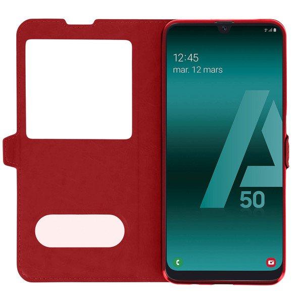 Avizar  Custodia 2 Finestre Galaxy A50 Rosso 