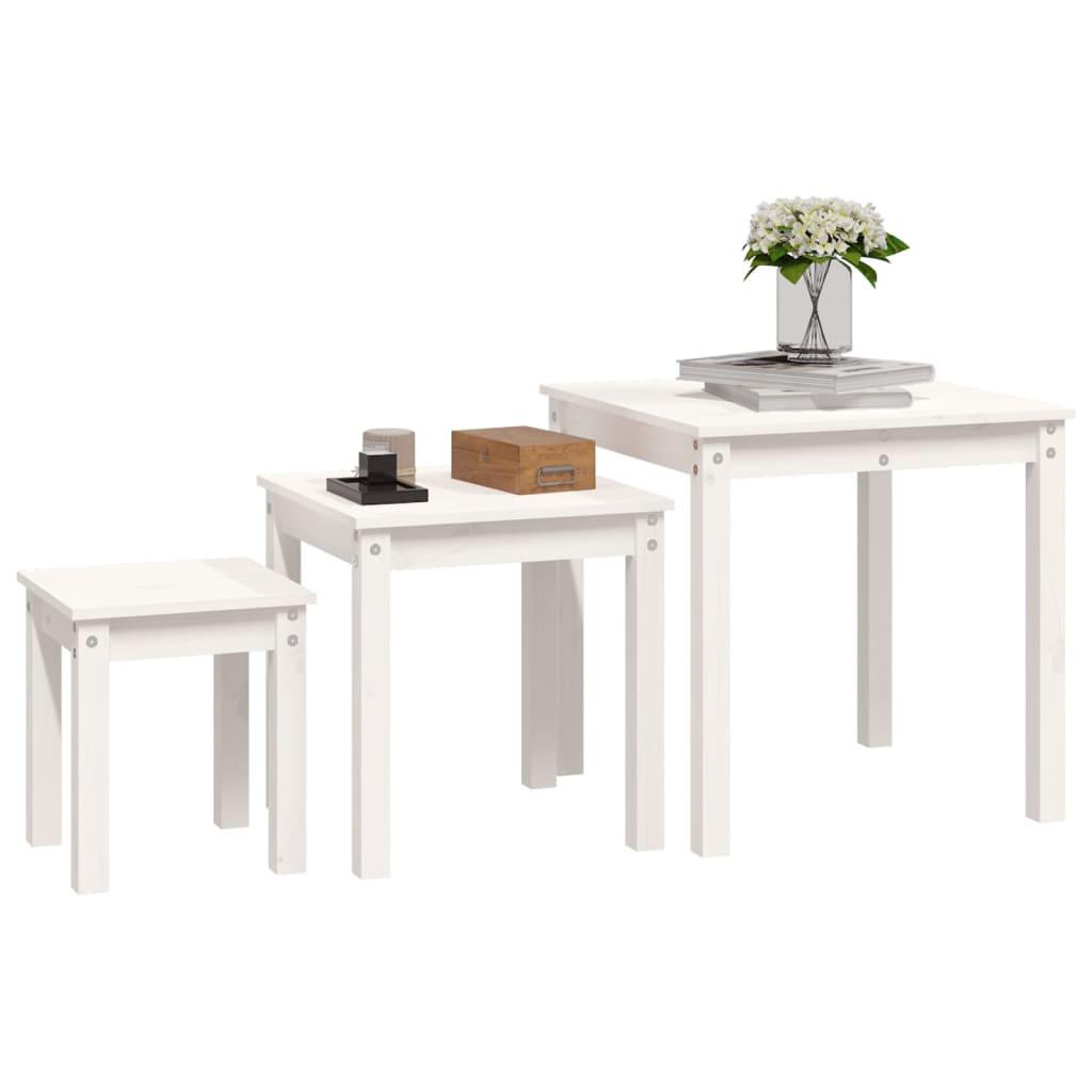 VidaXL Table gigogne bois de pin  