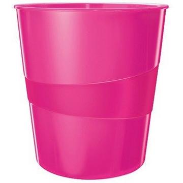 LEITZ Papierkorb WOW 15 Liter 52781023 pink