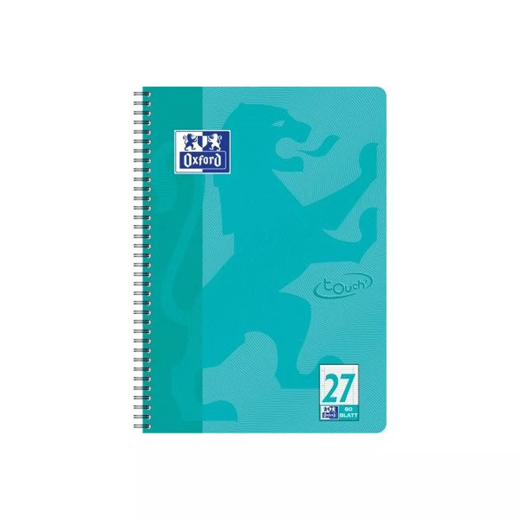 Oxford Collegeblock Touch, A4+, liniert, 80 Blatt, aqua