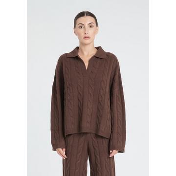 ZAYA 5 Polo-Shirt mit gedrehtem Strick aus 6 Fäden - 100% Kaschmir