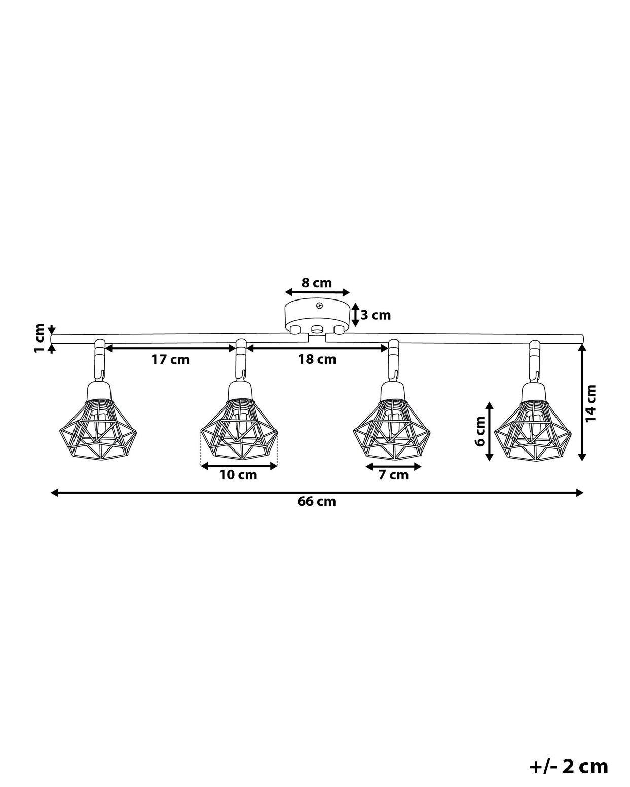 Beliani Deckenlampen aus Metall ERMA  