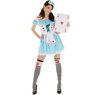 Tectake  Costume da donna Carta da gioco sexy 