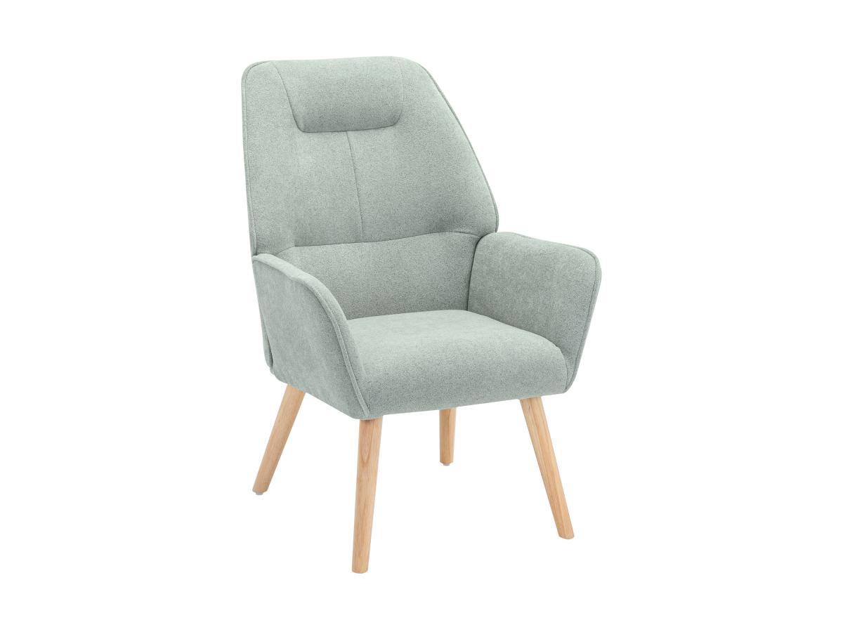 Vente-unique Fauteuil en tissu vert d'eau OSIMO  