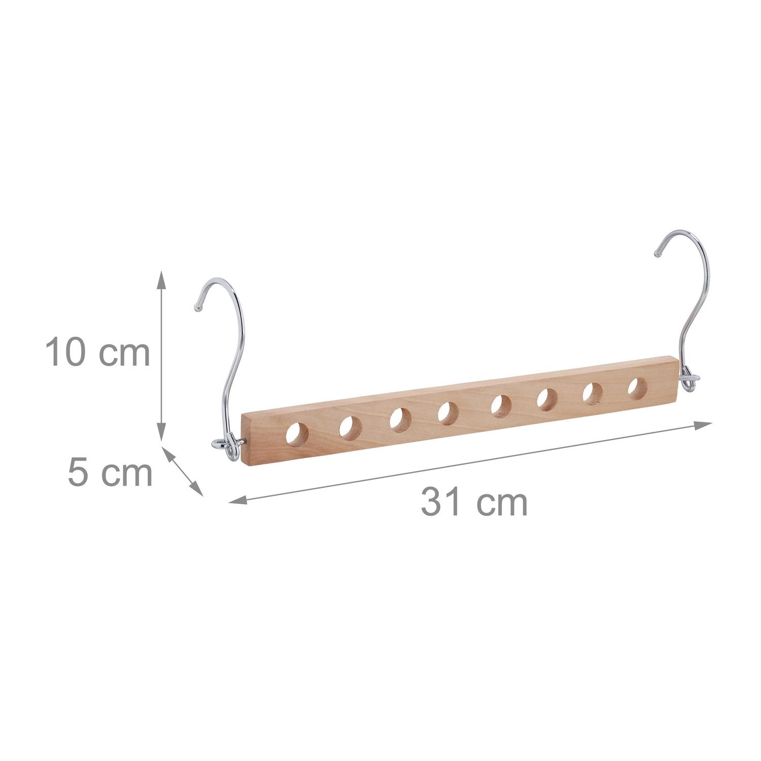 B2X Lot de 5 cintres en bois peu encombrants  