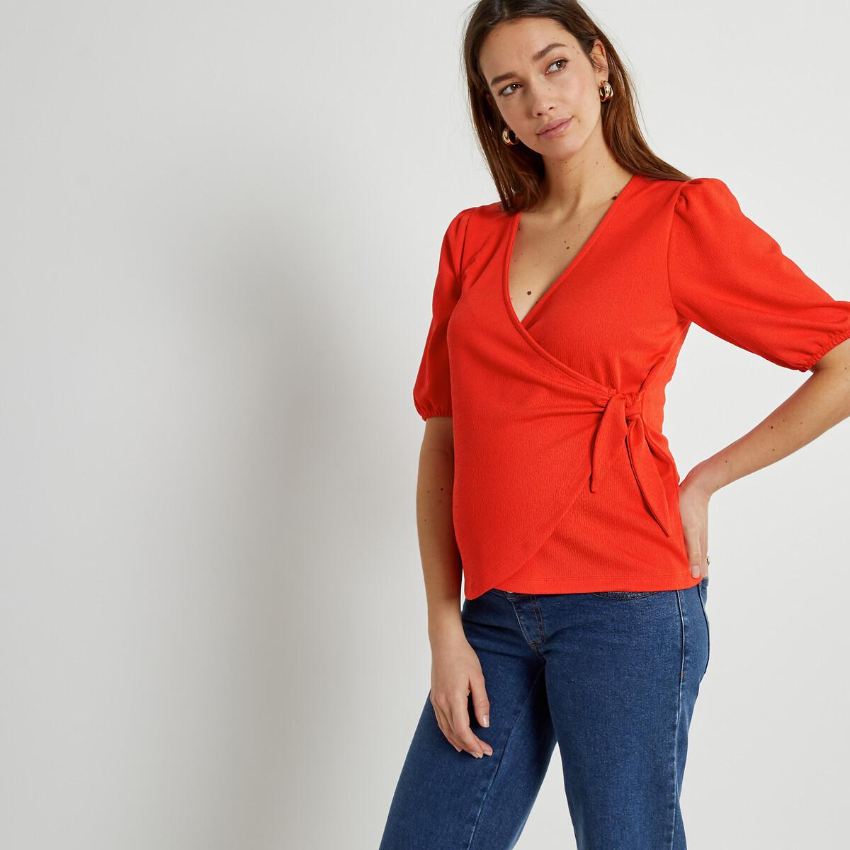 Image of Wickelshirt Für Die Schwangerschaft Damen Orange L