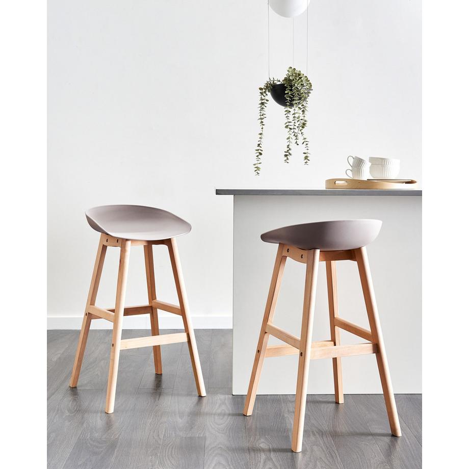 Beliani Set di 2 sedie alte en Polipropilene  MICCO  