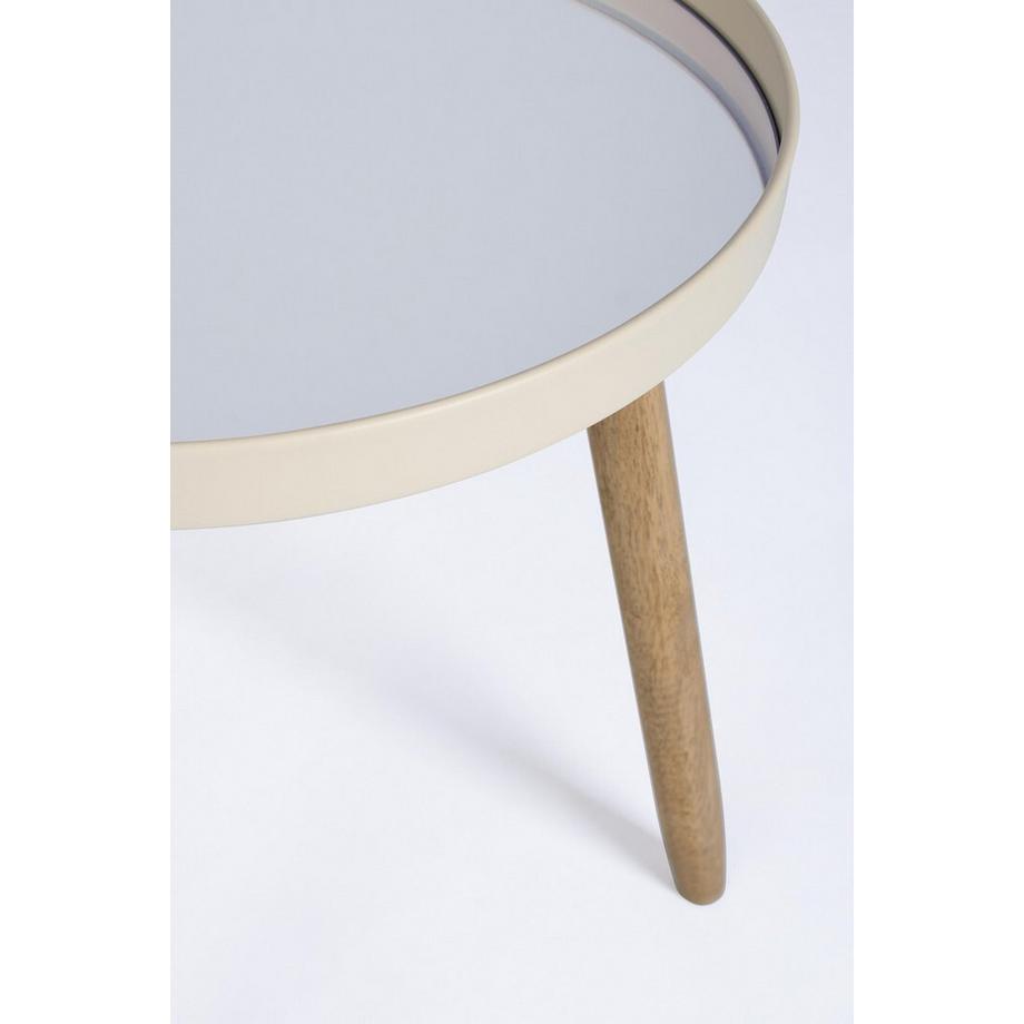 mutoni Beistelltisch Edvard Elfenbei rund (2er-Set)  