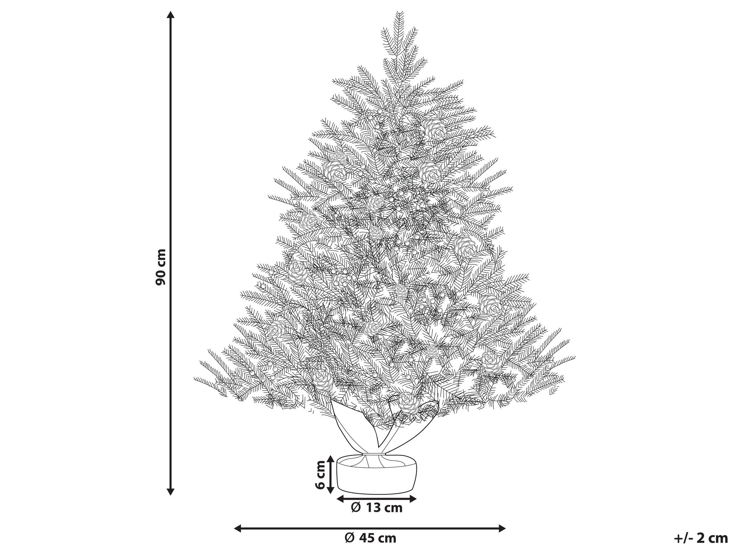 Beliani Albero di Natale pre illuminato en Materiale sintetico MALIGNE  