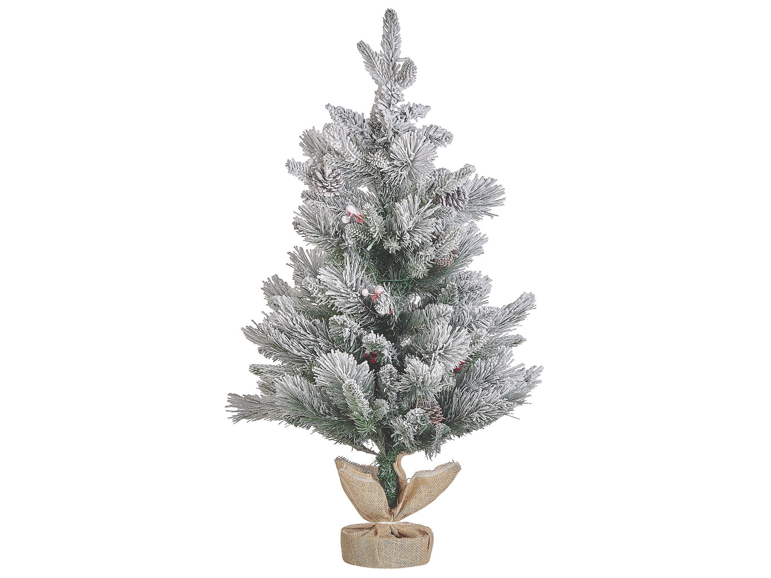 Beliani Sapin de Noël artificiel enneigé en Matière synthétique MALIGNE  