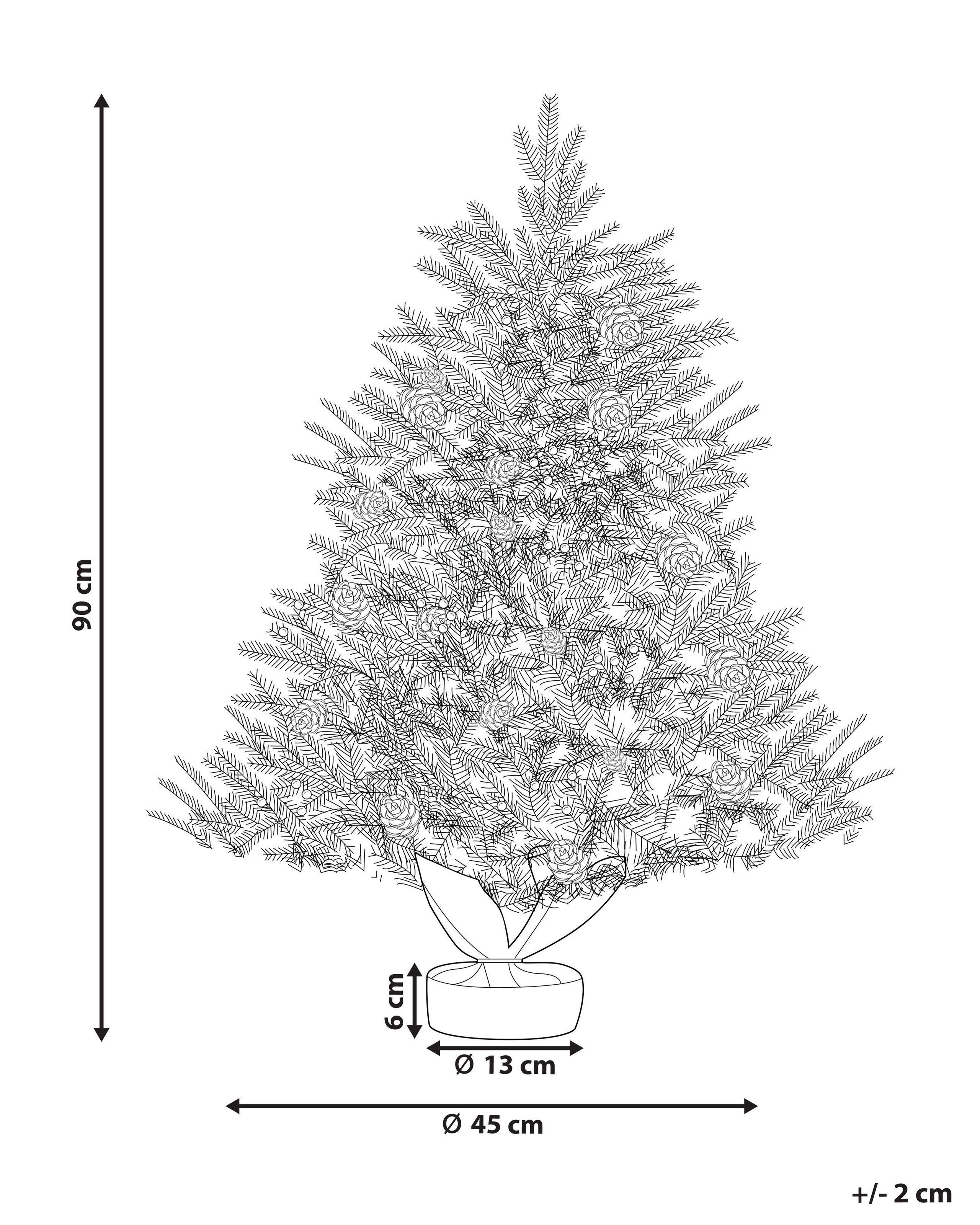 Beliani Sapin de Noël pré-allumé en Matière synthétique MALIGNE  