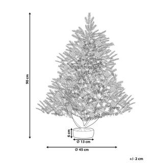 Beliani Sapin de Noël artificiel enneigé en Matière synthétique MALIGNE  