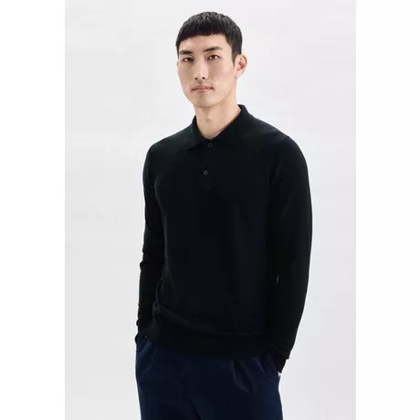 Seidensticker  Polo-Shirt Tailliert (Slim-Fit) Fit Langarm Uni 