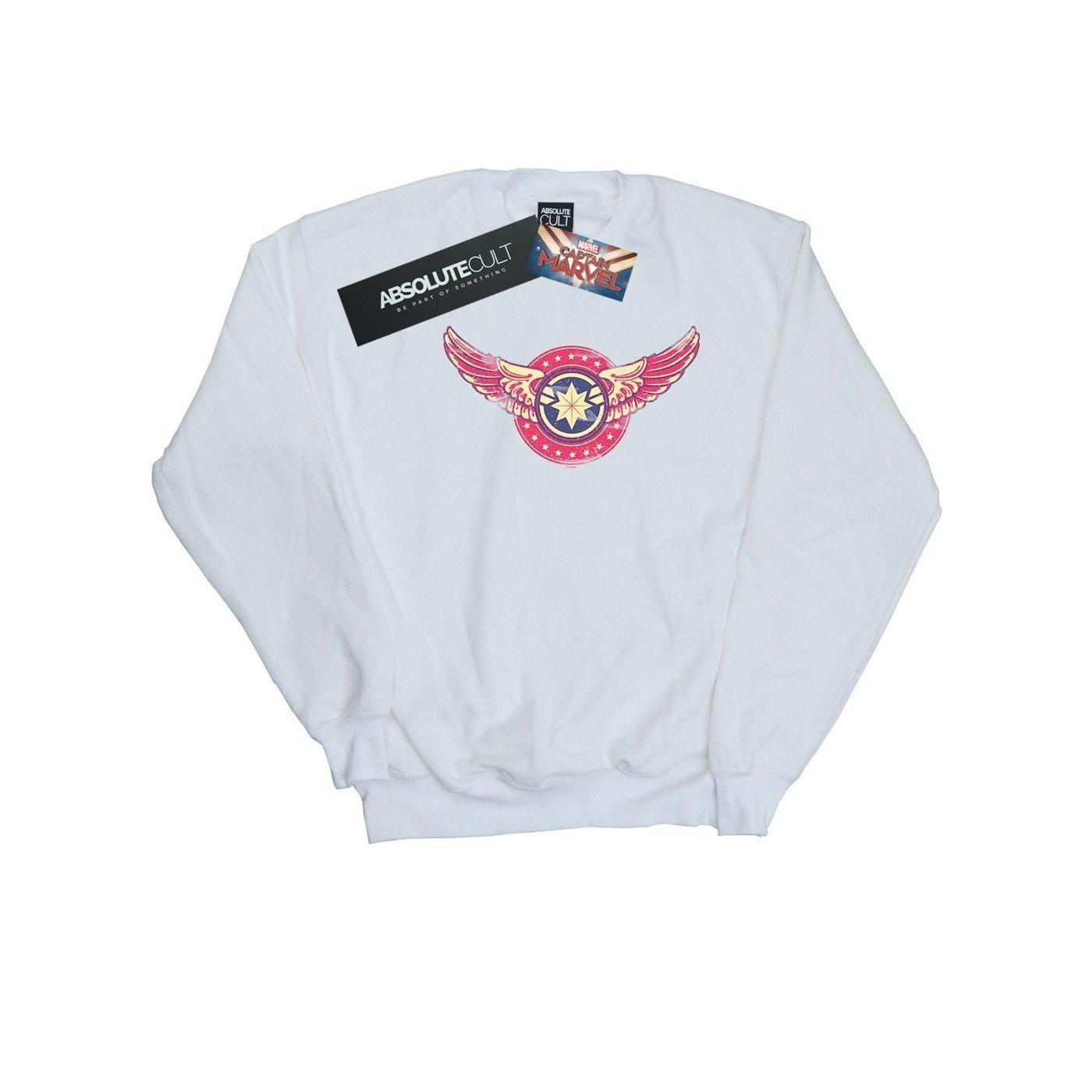 Image of Captain Wings Patch Sweatshirt Unisex Weiss 140/146