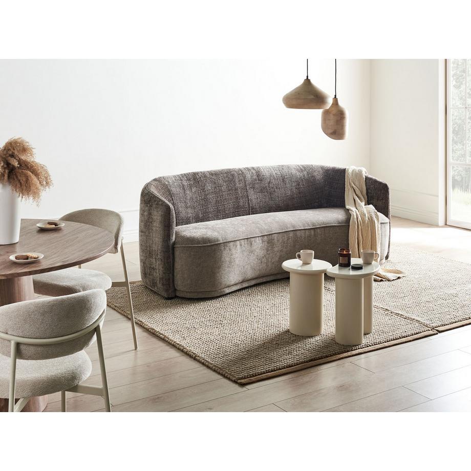 Beliani Canapé 3 places en Tissu  ROSET  