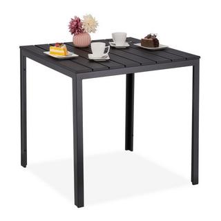 Northix Table de jardin carrée aspect bois  
