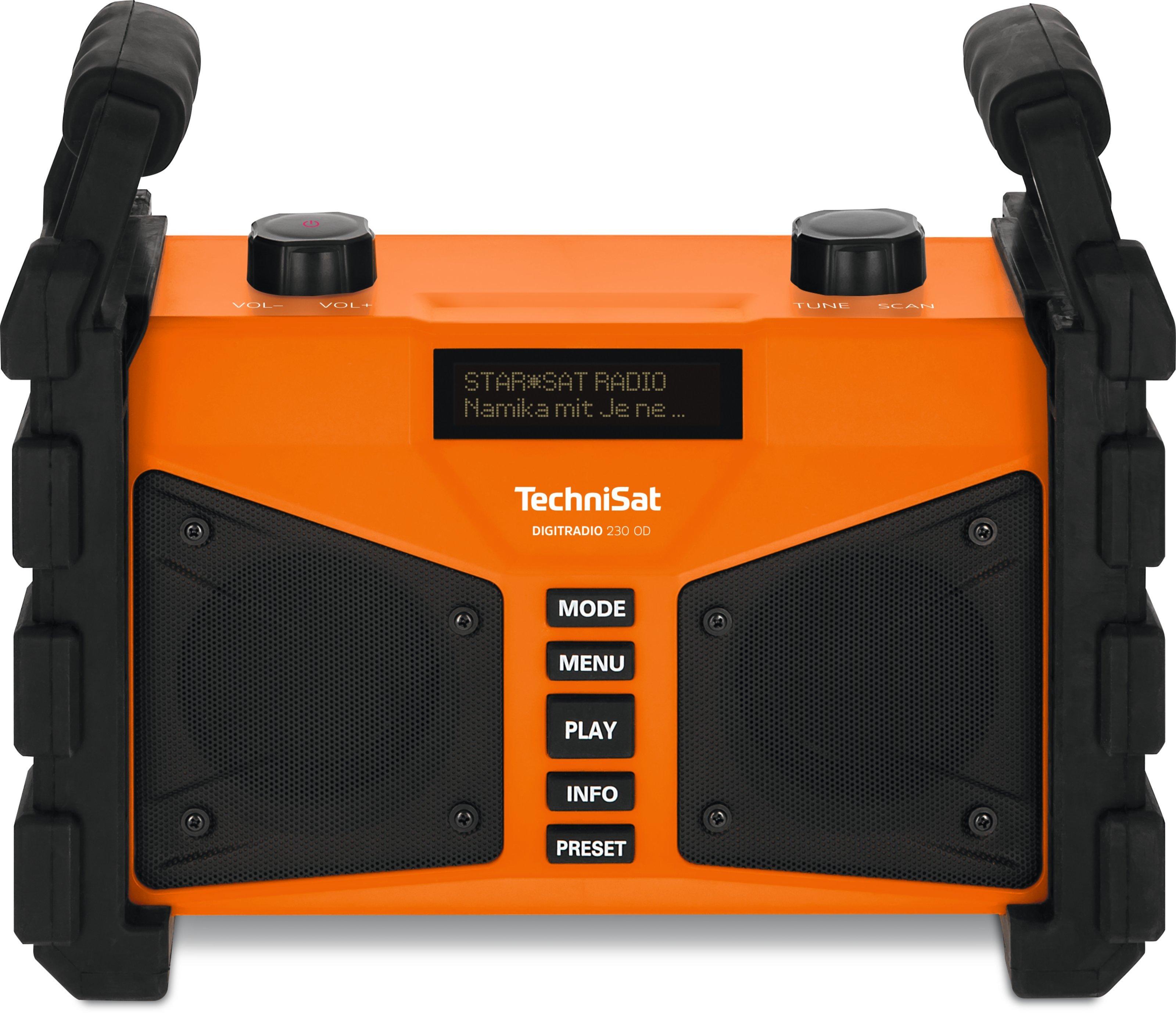 TechniSat  TechniSat DIGITRADIO 230 OD Cantiere Analogico e digitale Nero, Arancione 