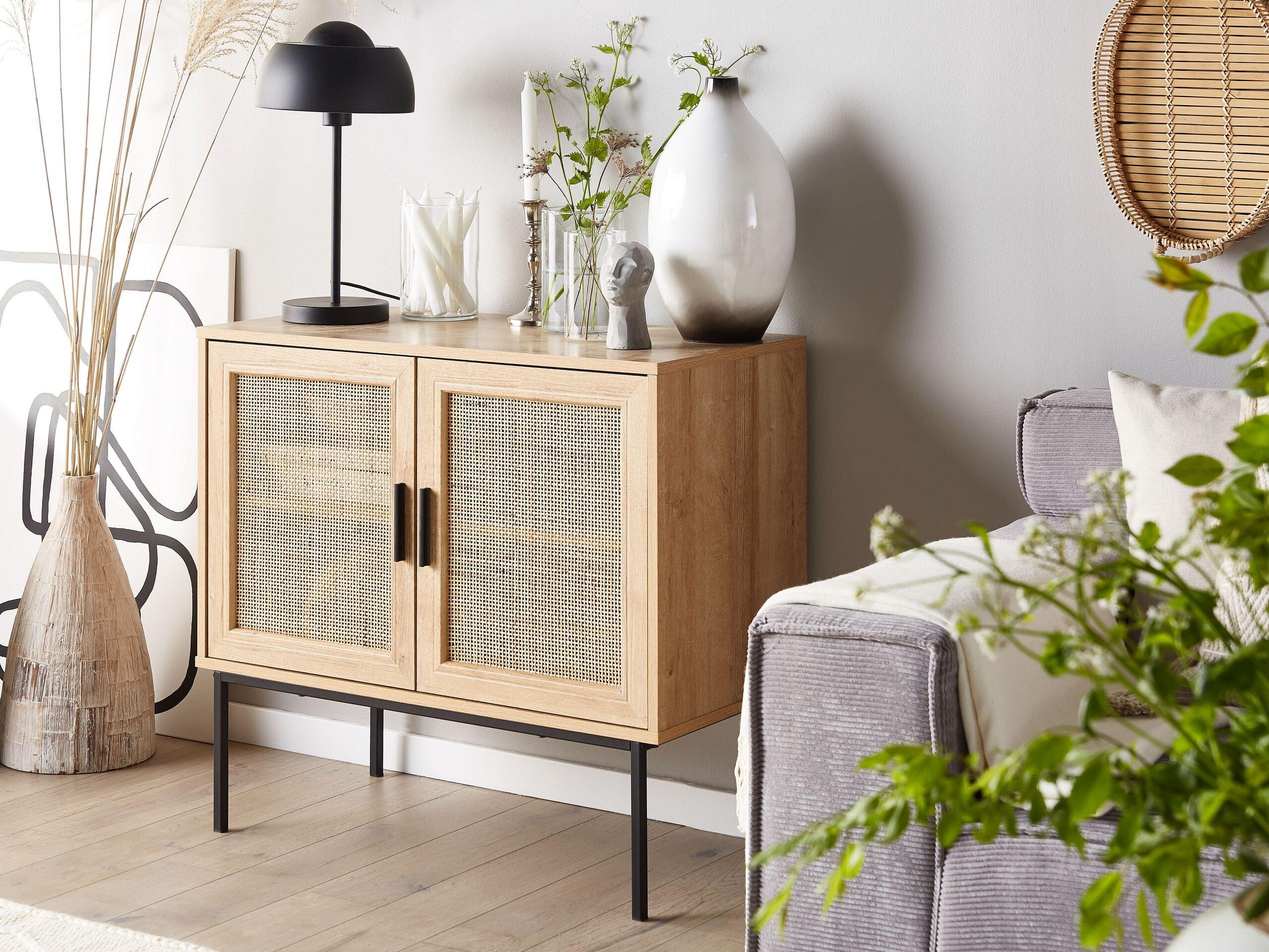 Beliani Sideboard mit 2 Türen aus Faserplatte Retro PASCO  