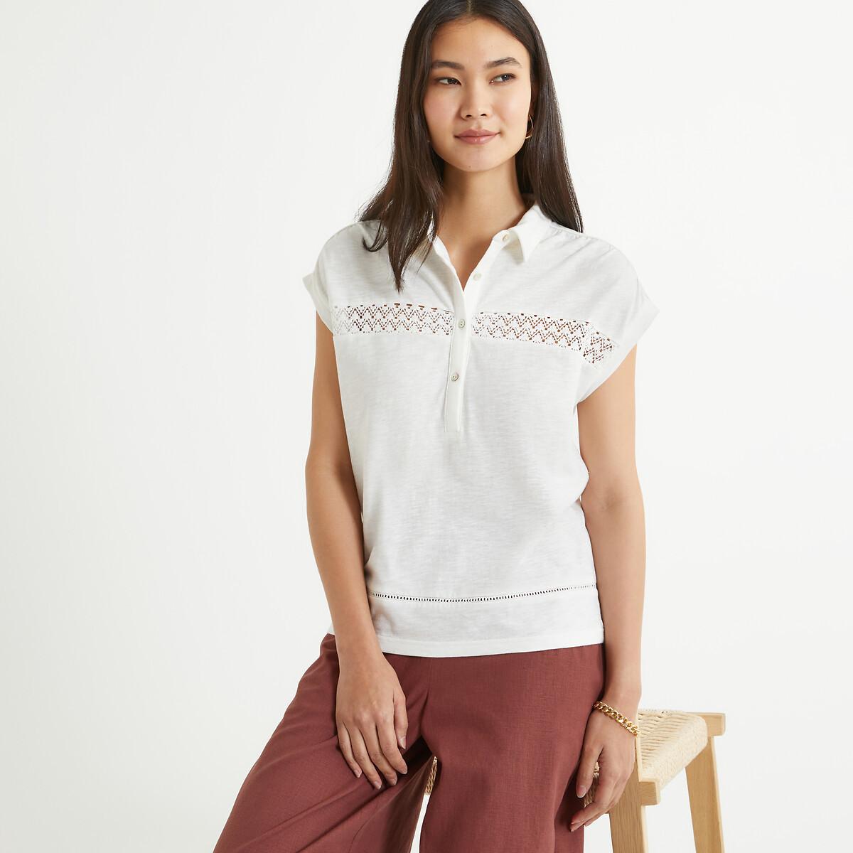 Image of Kurzärmeliges Poloshirt Damen Weiss 33/34