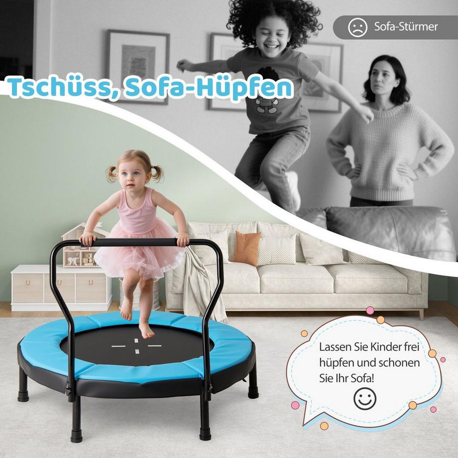 Northix Trampoline pour enfants avec poignée  