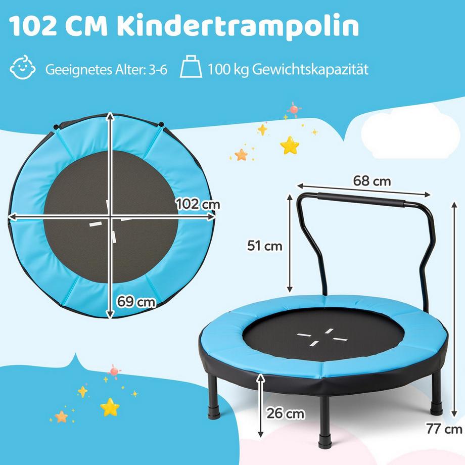 Trampoline pour enfants avec poignée