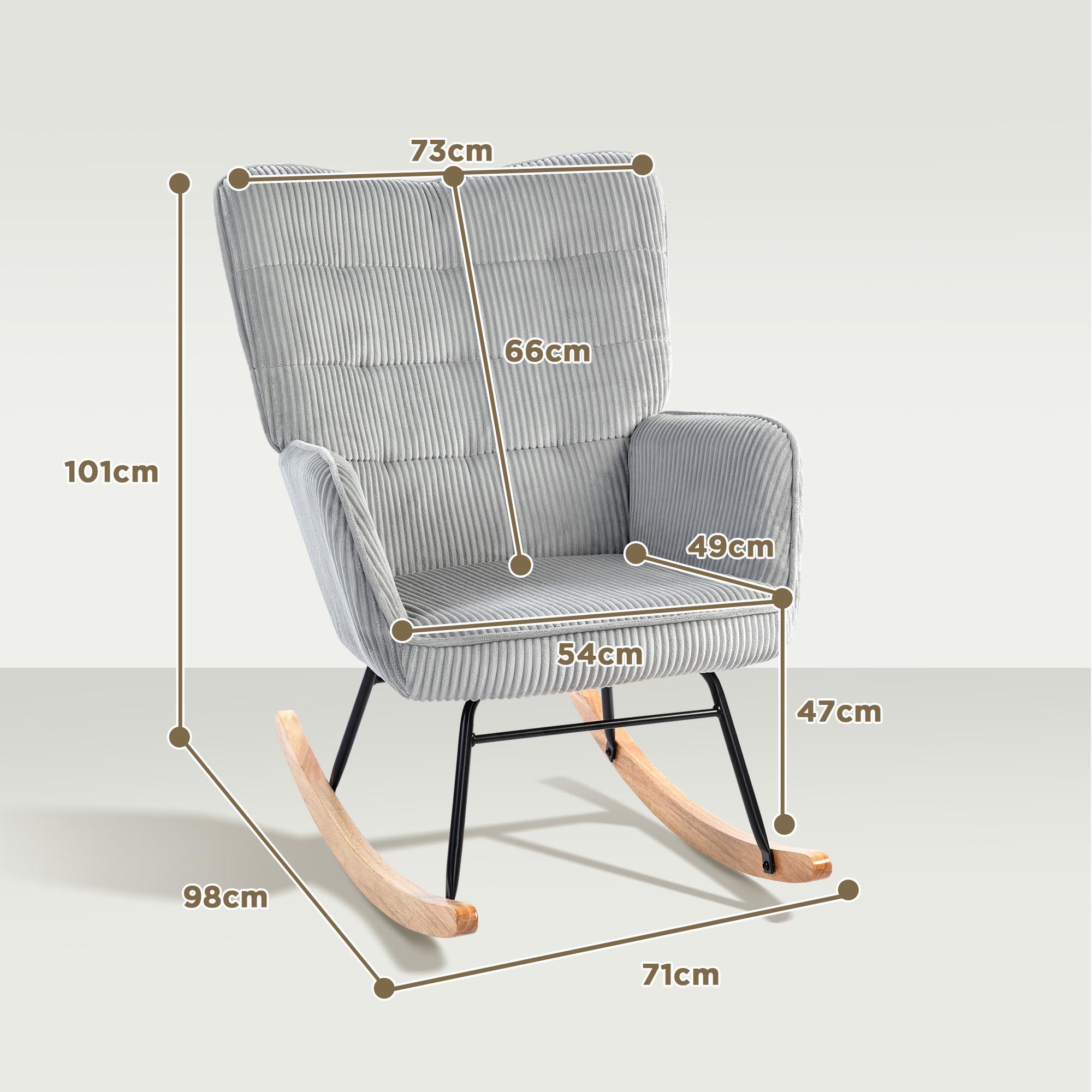 HOMCOM Fauteuil à bascule  