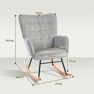 HOMCOM Fauteuil à bascule  