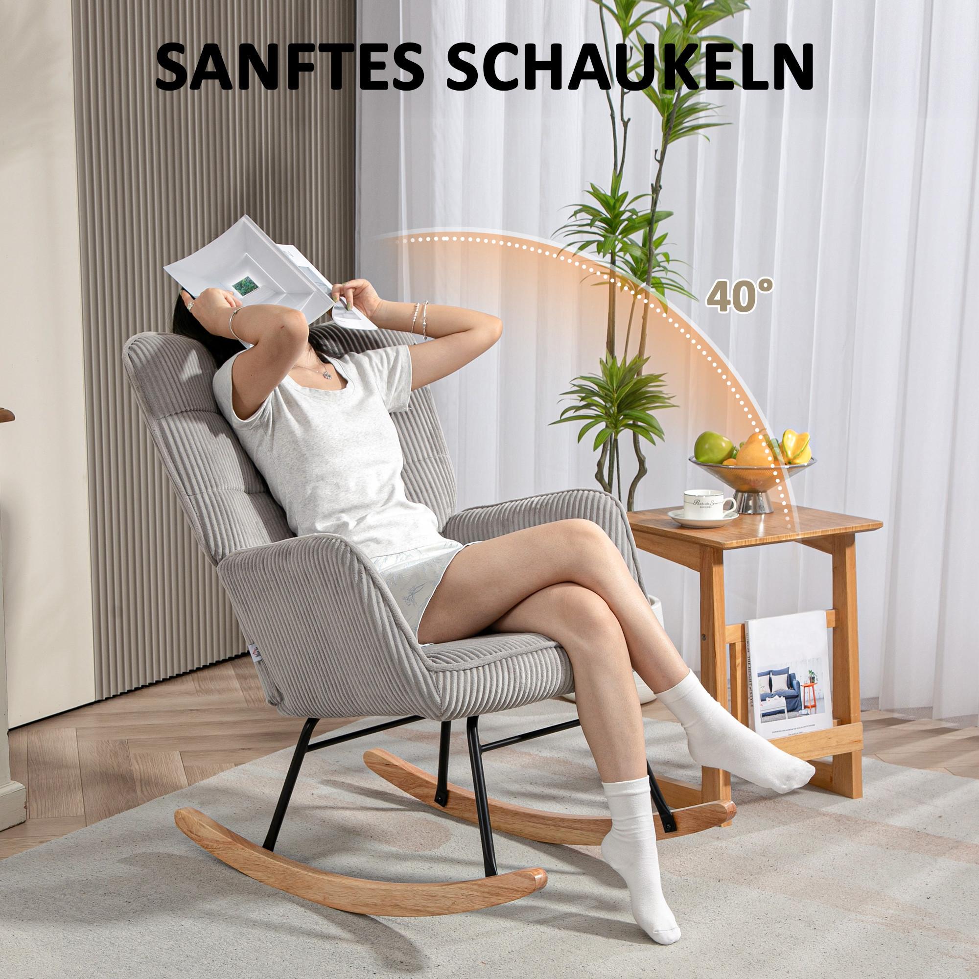 HOMCOM Fauteuil à bascule  