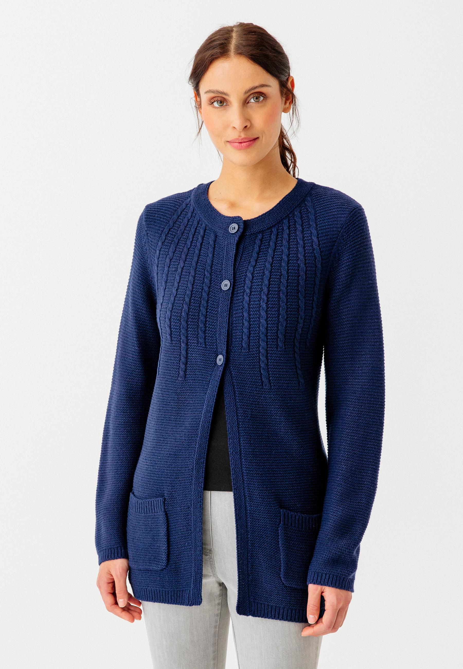 Damart  Cardigan maille fantaisie effet ottoman. 