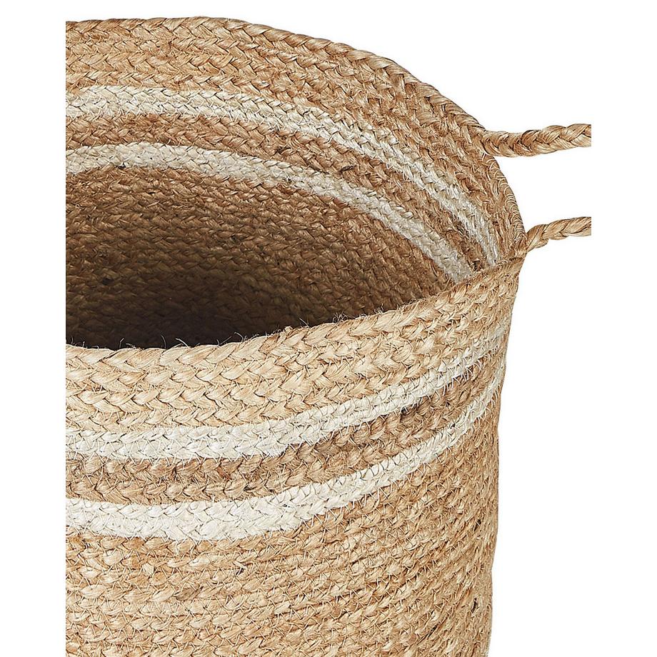 Beliani Lot de 3 paniers en Jute Boho ZHOB  