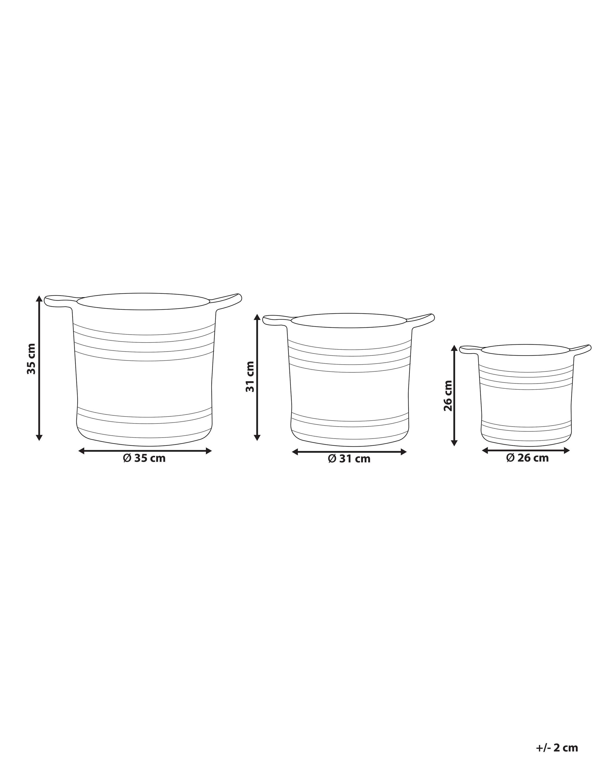 Beliani Set di 3 cestini en Iuta Boho ZHOB  