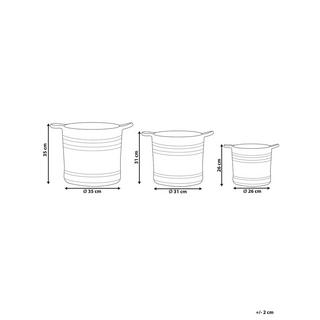 Beliani Set di 3 cestini en Iuta Boho ZHOB  