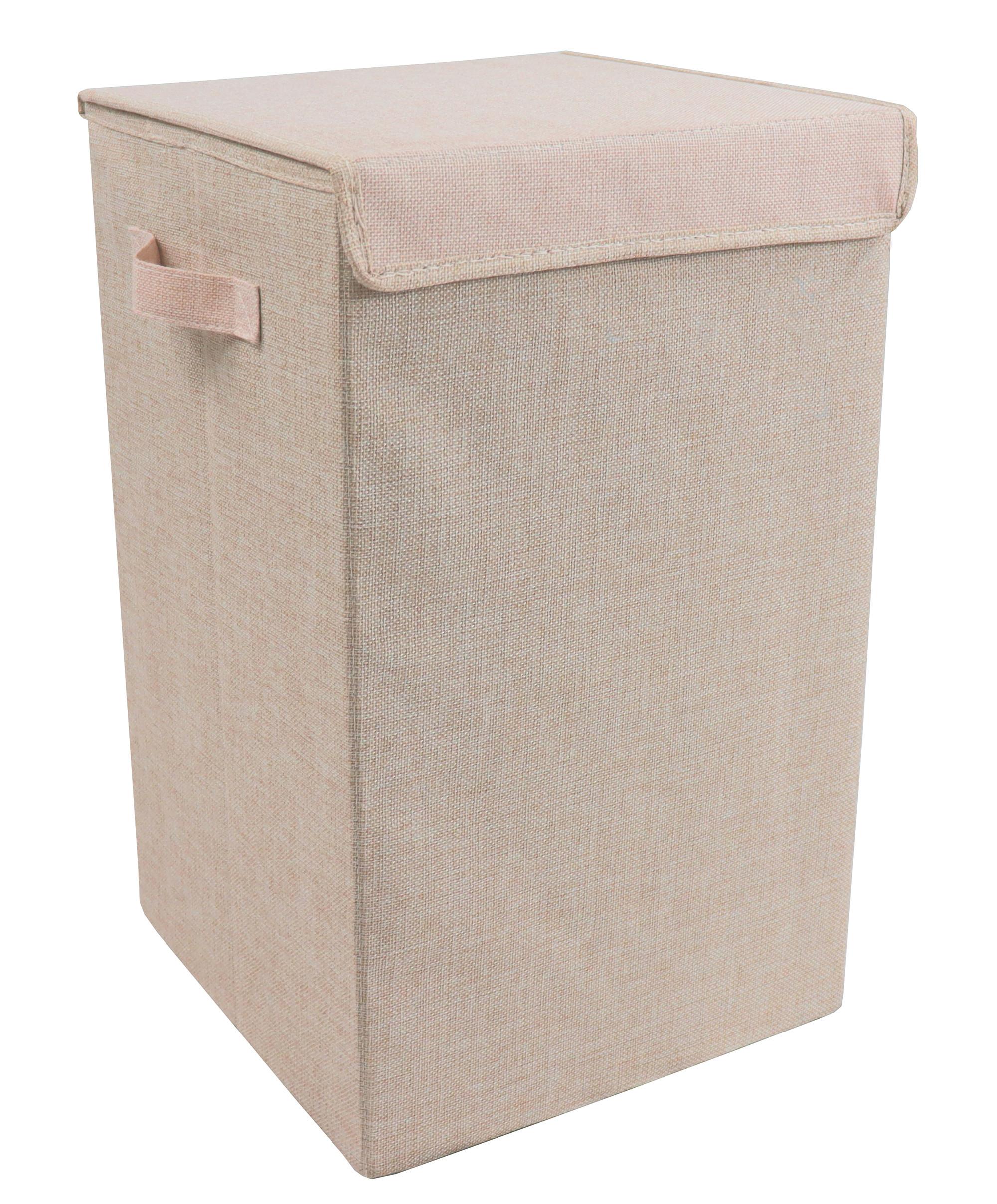 VCM Panier à linge en tissu Coffre à linge Coffre à linge en tissu Couvercle Dreso M  