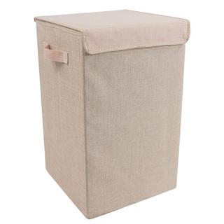 VCM Panier à linge en tissu Coffre à linge Coffre à linge en tissu Couvercle Dreso M  