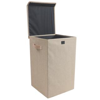 VCM Panier à linge en tissu Coffre à linge Coffre à linge en tissu Couvercle Dreso M  
