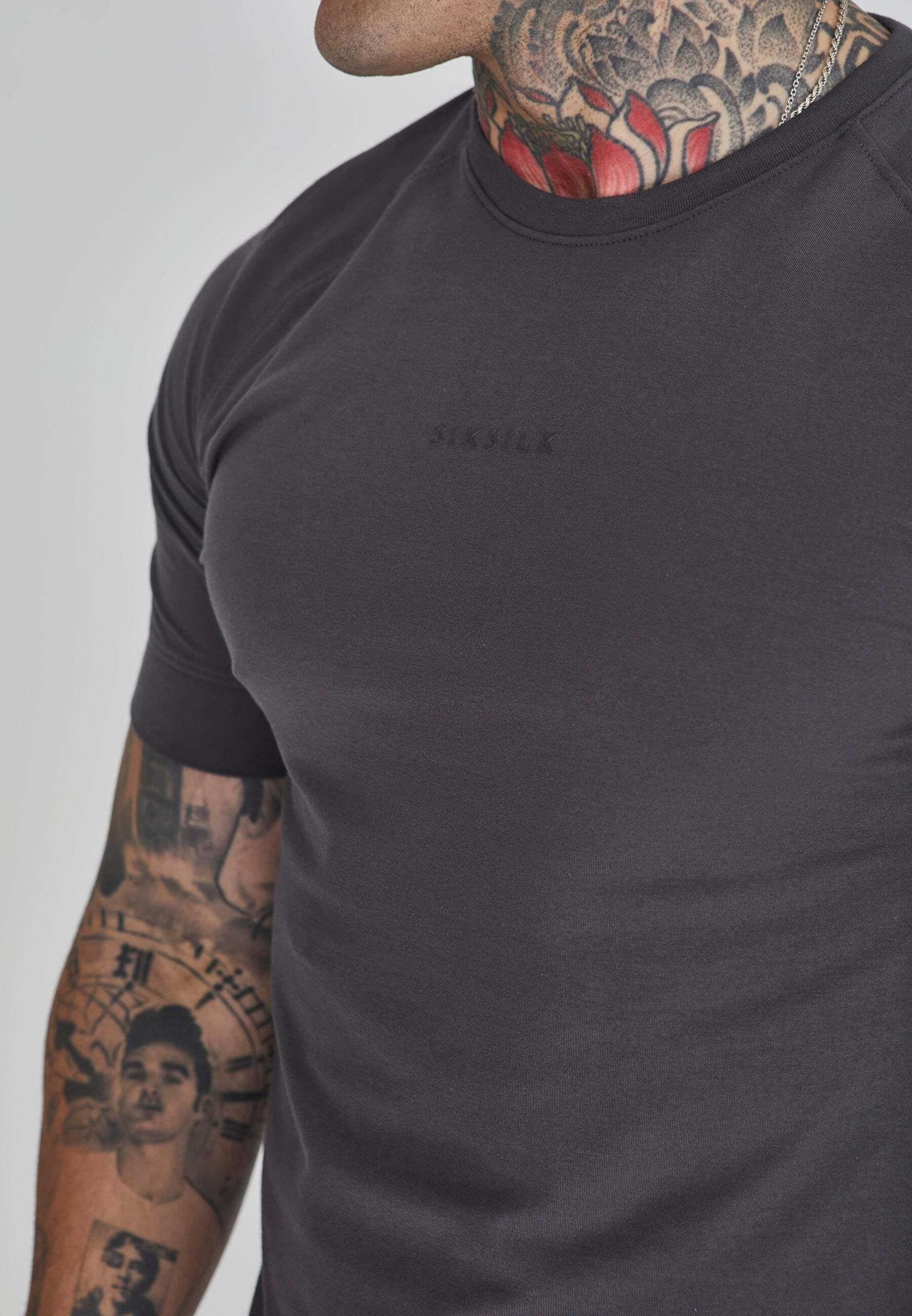 Sik Silk  T-Shirt Smart T-Shirt in Dark Grey 