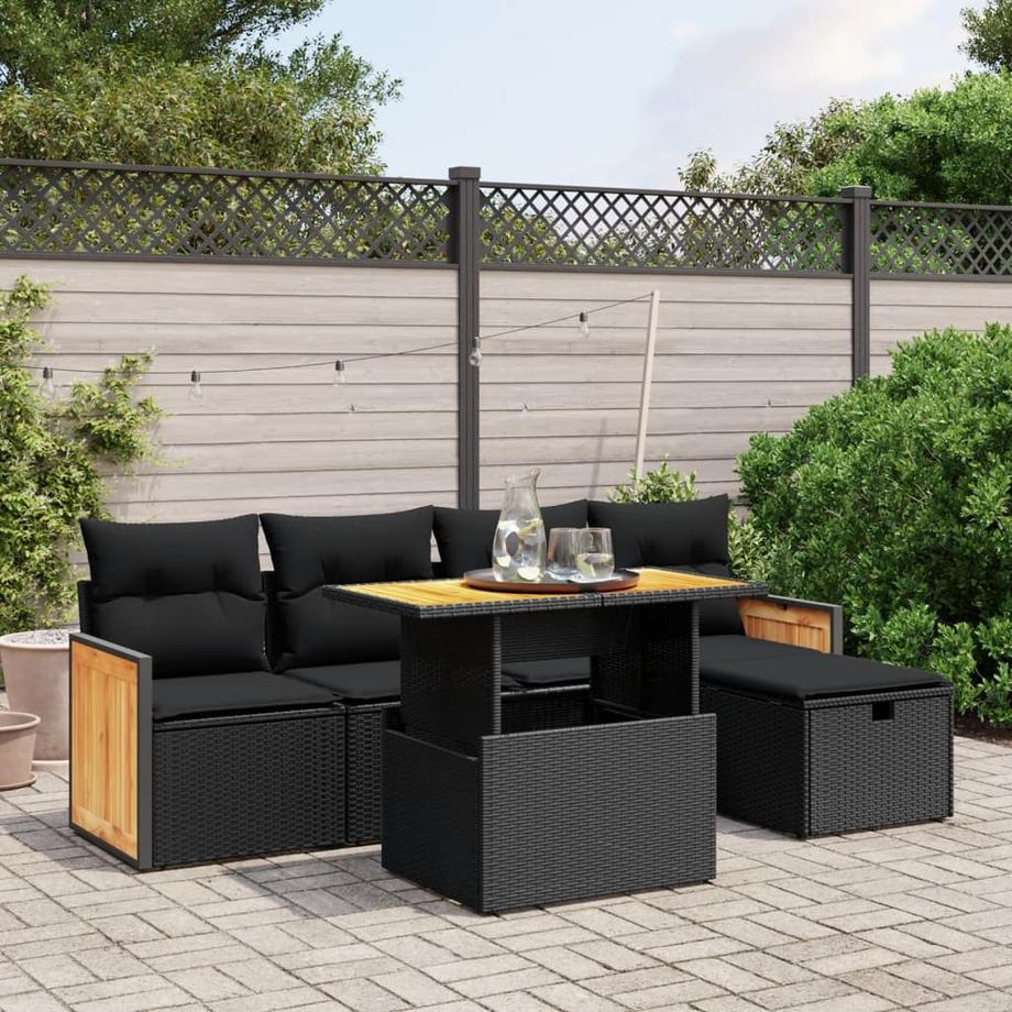 VidaXL set divano da giardino Polirattan  