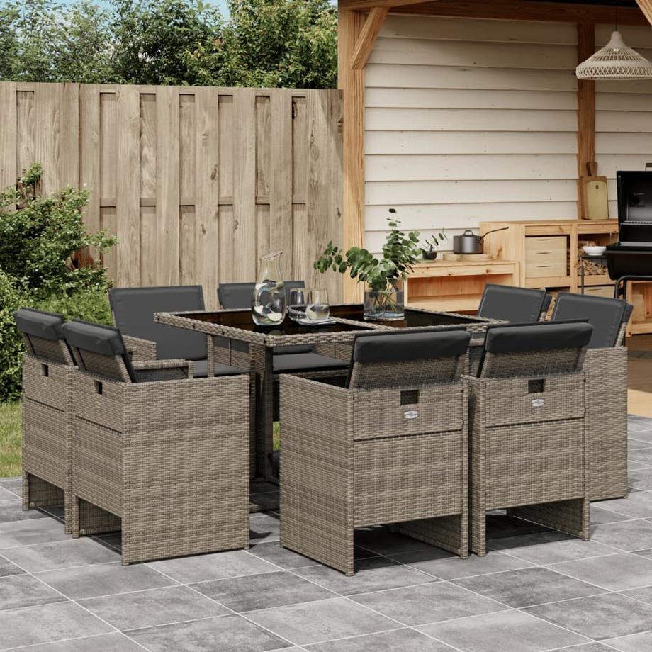 VidaXL set da pranzo da giardino Polirattan  