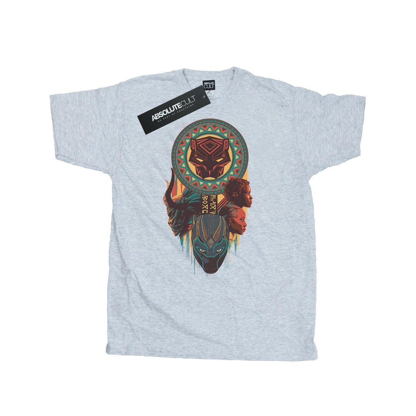 Image of Black Panther Totem Tshirt Herren Grau 3XL