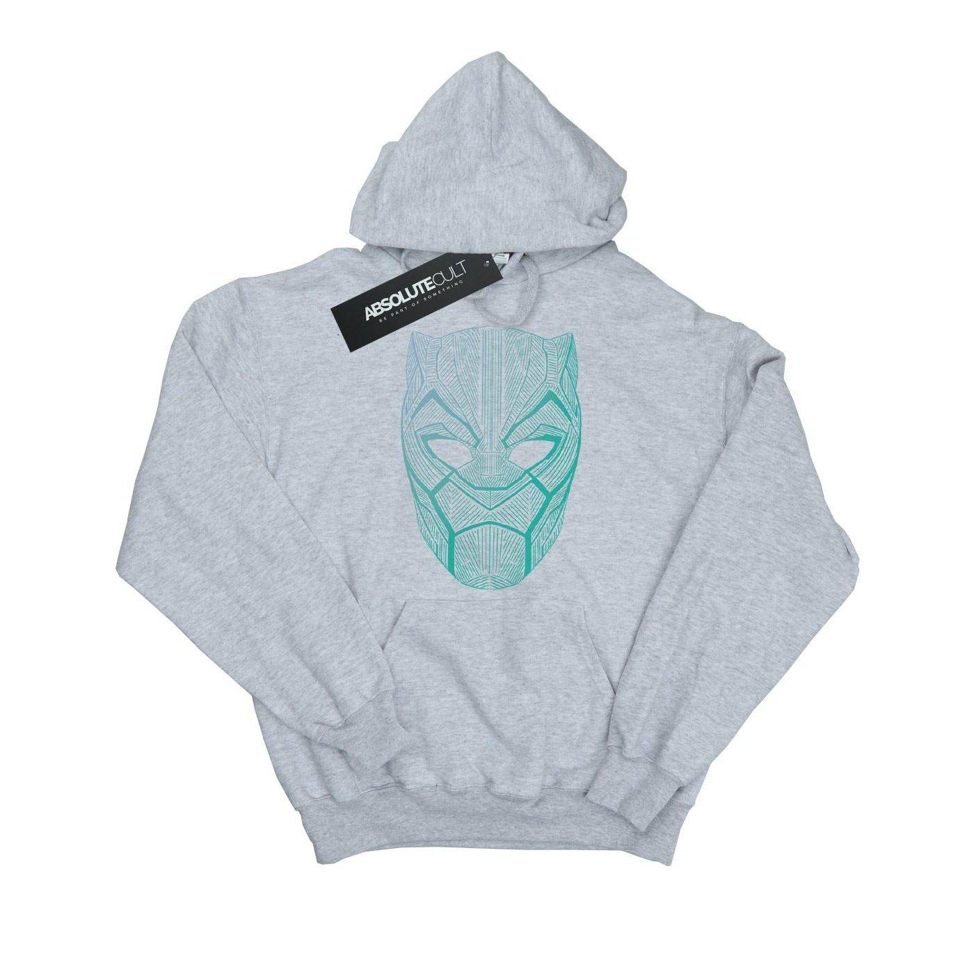 Image of Black Panther Tribal Mask Kapuzenpullover Damen Grau XXL