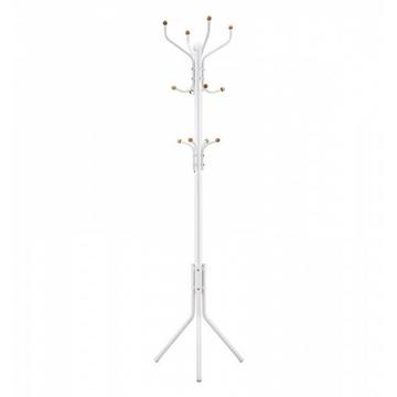 Stabile appendiabiti bianco con 12 ganci, montaggio facile